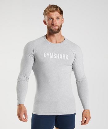 Long Sleeve Męskie Gymshark Apollo Głęboka Szare | PL 3686GSO